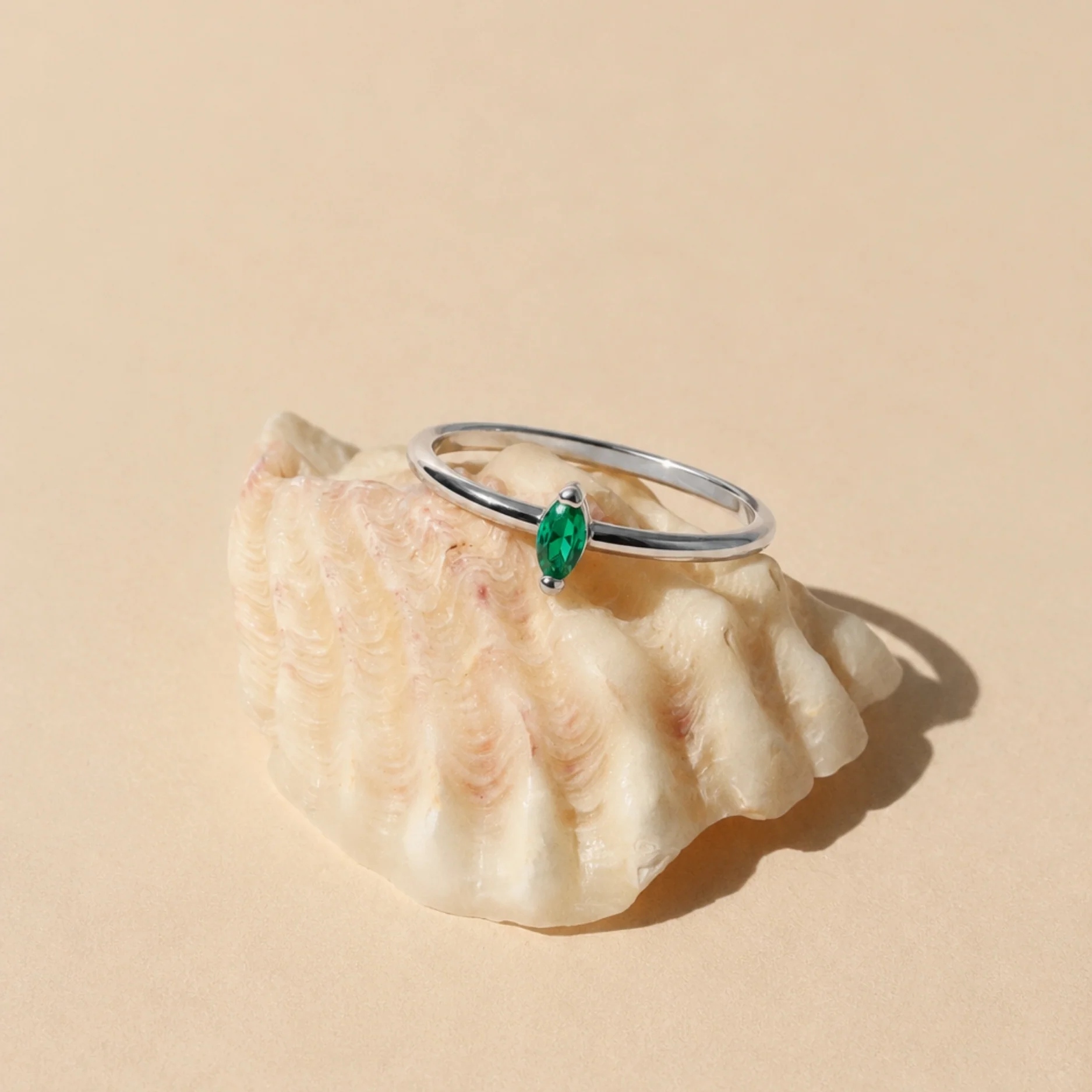 Dainty Emerald Ring - Image 8